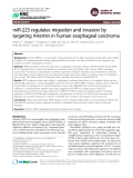 Báo cáo y học: "miR-223 regulates migration and invasion by targeting Artemin in human esophageal carcinoma"