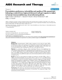 Báo cáo y học: "Formulation preference, tolerability and quality of life assessment following a switch from lopinavir/ritonavir soft gel capsule to tablet in human immunodeficiency virus-infected patients"