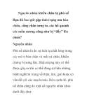 Nguyên nhân khiến chân bị phù nề 