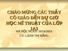 Giáo án điện tử tiểu học: Mỹ thuật lớp 1