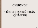 CHƯƠNG I TỔNG QUAN KẾ TOÁN QUẢN TRỊ