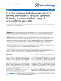 Báo cáo y học: "Detection and analysis of alternative splicing in Yarrowia lipolytica reveal structural constraints facilitating nonsense-mediated decay of intron-retaining transcripts"