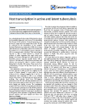 Báo cáo y học: "Host transcription in active and latent tuberculosis"