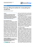 Báo cáo y học: "Rat traps: filling the toolbox for manipulating the rat genome"
