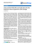 Báo cáo y học: "Closure of the NCBI SRA and implications for the long-term future of genomics data storage"
