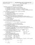 Đề kiểm tra chất lượng HK1 môn Lý