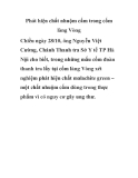 Phát hiện chất nhuộm cấm trong cốm làng Vòng 