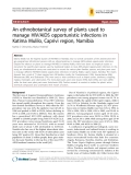 Báo cáo y học: "An ethnobotanical survey of plants used to manage HIV/AIDS opportunistic infections in Katima Mulilo, Caprivi region, Namibia"
