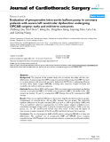 Báo cáo y học: "Evaluation of preoperative intra-aortic balloon pump in coronary patients with severe left ventricular dysfunction undergoing OPCAB surgery: early and mid-term outcome"