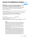 Báo cáo y học: "Early results of coronary artery bypass grafting with coronary endarterectomy for severe coronary artery disease"