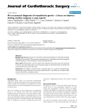 Báo cáo y học: "An occasional diagnosis of myasthenia gravis - a focus on thymus during cardiac surgery: a case repor"