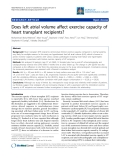 Báo cáo y học: "Does left atrial volume affect exercise capacity of heart transplant recipients"