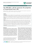 báo cáo khoa học: " The HPB-AML-I cell line possesses the properties of mesenchymal stem cells"