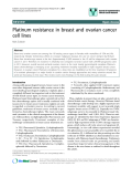 báo cáo khoa học: " Platinum resistance in breast and ovarian cancer cell lines Niels Eckstein"