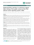 báo cáo khoa học: "Hypersensitivity reactions to anticancer agents: Data mining of the public version of the FDA adverse event reporting system, AERS"