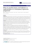 báo cáo khoa học: " What are possible barriers and facilitators to implementation of a Participatory Ergonomics programme?"