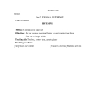 LESSO PLAN Period: Unit 2: PERSONAL EXPERIENCE 