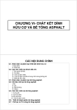 Chương 6-chất kết dính hữu cơ và bê tông asphalt