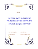 Đề tài " Tổ chức hạch toán thành phẩm, tiêu thụ thành phẩm ở công ty rau quả việt nam "