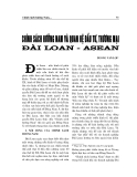 Báo cáo nghiên cứu khoa học " CHÍNH SÁCH HƯỚNG NAM VÀ QUAN HỆ ĐẦU TƯ, THƯƠNG MẠI ĐÀI LOAN - ASEAN "