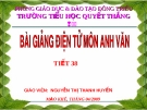 Giáo án điện tử tiểu học: Tiếng anh lớp 3