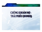 Chứng khoán nợ - trái phiếu (bonds)