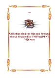 Giải pháp nâng cao hiệu quả Sử dụng vốn tại Sở giao dịch I NHNo&PTNT Việt Nam