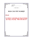 Đề tài: Lợi nhuận và giải pháp gia tăng lợi nhuận tại Công ty Xây lắp – Phát triển nhà số 1
