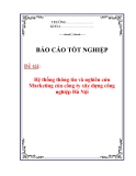 Luận văn: Hệ thống thông tin và nghiên cứu Marketing của công ty xây dựng công nghiệp Hà Nội.