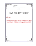 Luận văn: Dự kiến ngân quỹ và dự báo tình hình tài chính của Công ty Vật liệu và Công nghệ năm 2003