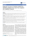 Báo cáo y học: "Diagnostic accuracy of existing methods for identifying diabetic foot ulcers from inpatient and outpatient datasets"