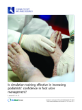 Báo cáo y học: "Is simulation training effective in increasing podiatrists' confidence in foot ulcer management"