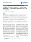 báo cáo khoa học: "Malignant fibrous histiocytoma of the urinary bladder as a post-radiation secondary cancer: a case report"