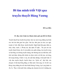 Báo cáo nghiên cứu khoa học " Đi tìm minh triết Việt qua truyền thuyết Hùng Vương"