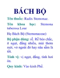 BÁCH BỘ