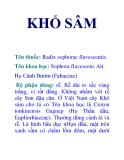 KHỔ SÂM