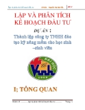 Lập và phân tích kế hoạch đầu tư dự án: Thành lập công ty TNHH đào tạo kỹ năng mềm cho học sinh-sinh viên