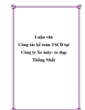 Luận văn - Công tác kế toán TSCĐ tại Công ty Xe máy- xe đạp Thống Nhất