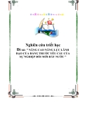 Đề tài: " NÂNG CAO NĂNG LỰC LÃNH ĐẠO CỦA ĐẢNG TRƯỚC YÊU CẦU CỦA SỰ NGHIỆP ĐỔI MỚI ĐẤT NƯỚC "
