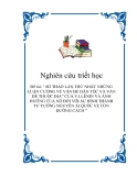 Đề tài: " SƠ THẢO LẦN THỨ NHẤT NHỮNG LUẬN CƯƠNG VỀ VẤN ĐỀ DÂN TỘC VÀ VẤN ĐỀ THUỘC ĐỊA” CỦA V.I.LÊNIN VÀ ẢNH HƯỞNG CỦA NÓ ĐỐI VỚI SỰ HÌNH THÀNH TƯ TƯỞNG NGUYỄN ÁI QUỐC VỀ CON ĐƯỜNG CÁCH "