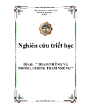 Đề tài: " THAM NHŨNG VÀ PHÒNG, CHỐNG THAM NHŨNG "