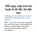 Mỗi ngày một trái táo hoặc lê để đẩy lùi đột quỵ