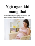 Ngủ ngon khi mang thai