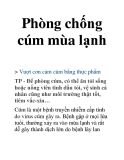 Phòng chống cúm mùa lạnh