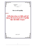 Luận văn tốt nghiệp: Giải pháp nâng cao hiệu quả sử dụng vốn kinh doanh ở Xí Nghiệp Vận Tải Biển Vinafco