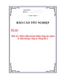 Luận văn: Một số ý kiến nhằm hoàn thiện công tác quản lý tiến lương Công ty Sông Đà 2