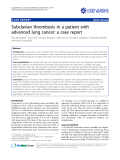 Báo cáo y học: " Subclavian thrombosis in a patient with advanced lung cancer: a case report"