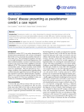 Báo cáo y học: "Treatment of stasis dermatitis using aminaphtone:  Graves’ disease presenting as pseudotumor cerebri: a case report."