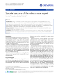 Báo cáo y học: "Synovial sarcoma of the vulva: a case repor"