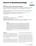 báo cáo khoa học: "Interaction of silver nanoparticles with HIV-1"